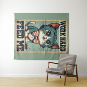 Vintage Katze arbeiten Wandteppich (Beispiel (Horizontal))