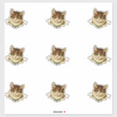 Vintage Katze Aufkleber (Blatt)