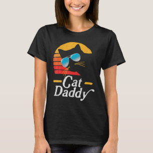 Vintage Katze Daddy Retro Bester Vater Katze Vater T-Shirt