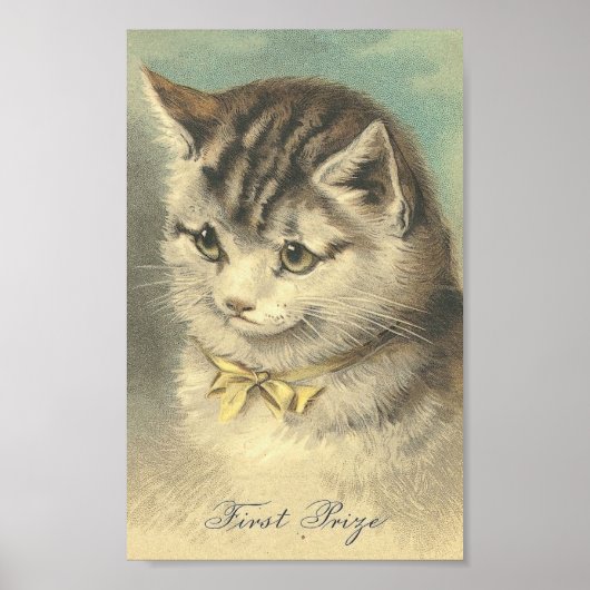 Vintage Katze des ersten Preises Poster (Vorne)