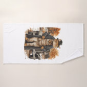 Vintage Katze Elegance Badehandtuch (Badehandtuch)