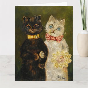 VINTAGE-KATZE HOCHZEIT JUBILÄUMS-GRUßKARTE DANKESKARTE