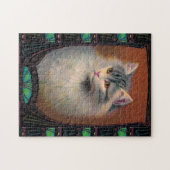 Vintage Katze Illustration Art Nouveau Begleiter P Puzzle (Horizontal)