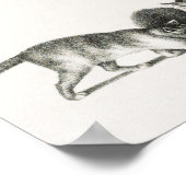 Vintage Katze-Illustration Poster (Ecke)