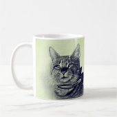 Vintage Katze in Collar Kaffeetasse (Links)