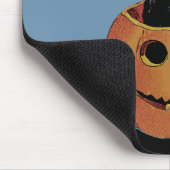 Vintage Katze in Jack'o'Lantern Mousepad (Ecke)
