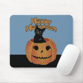 Vintage Katze in Jack'o'Lantern Mousepad (Mit Mouse)