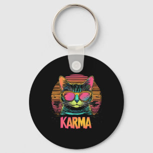 Vintage Katze Karma Liebhaber von Teens Girls Frau Schlüsselanhänger