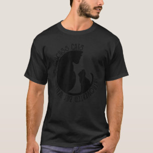 Vintage Katze Miaut Introvertiert, aber Diskussion T-Shirt