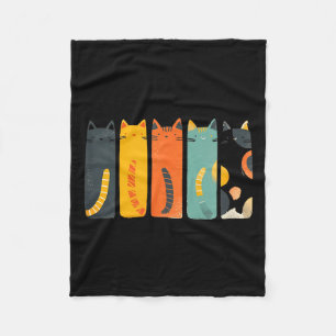 Vintage-Katze Mid-Century Modern Insred Katzen 50e Fleecedecke
