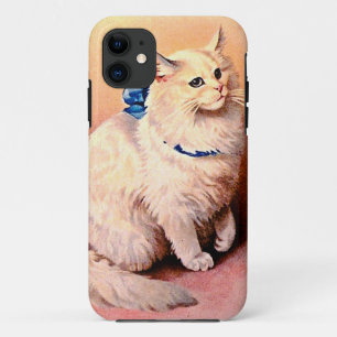 Vintage Katze mit Blue Bow Case-Mate iPhone Hülle