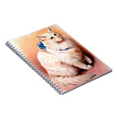 Vintage Katze mit Blue Bow Notizblock (Rechte Seite)