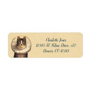 Vintage Katze mit gekräuseltem Kragen