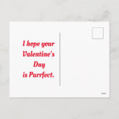 Vintage Katze mit Herzkarte Feiertagspostkarte (Rückseite)