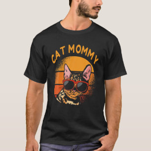 Vintage Katze Mommy Retro Funny Mother Day Women D T-Shirt