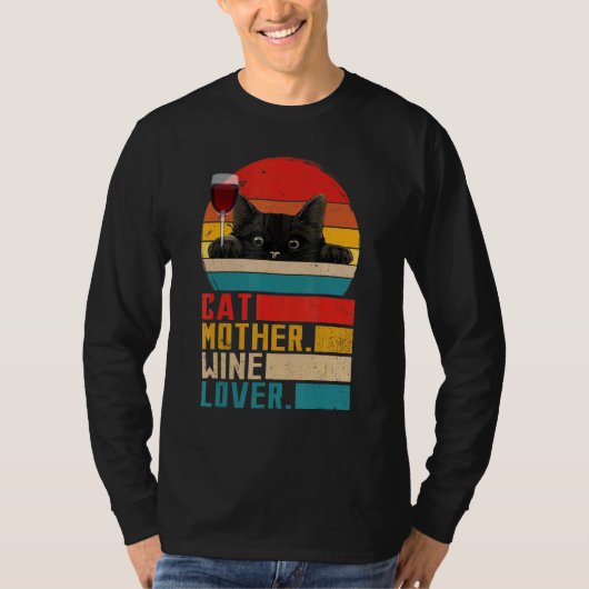 Vintage Katze Mutterwein T-Shirt (Vorderseite)