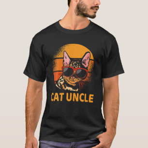Vintage Katze Onkel Retro Funny Vatertag Männer Di T-Shirt