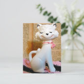 Vintage Katze Postkarte (Stehend Vorderseite)