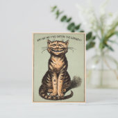 Vintage Katze Postkarte (Stehend Vorderseite)