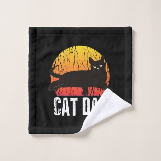 Vintage Katze | Retro Animal Present Waschlappen (Waschlappen)