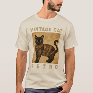 Vintage-Katze Retro, Antik-Stil T-Shirt