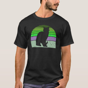Vintage Katze Retro Katze Silhouette Kitten Tier 8 T-Shirt