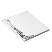 Vintage Katze, Skull & Owl Notepad Notizblock (angewinkelt)