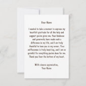 Vintage Katze und Blume Dankeskarte (Rückseite)