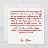 Vintage Katze und Herz Valentinstag Karte (Rückseite)