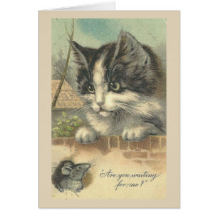 Vintage - Katze und Maus,