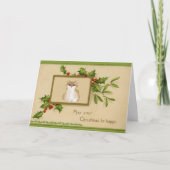 Vintage Katze und Weihnachtskarte Karte (Vorderseite)