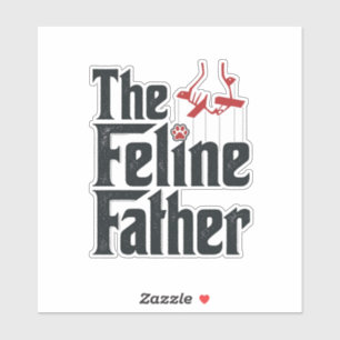 Vintage-Katze-Vater-Katz-Humor-Vektor-Design_1 Aufkleber