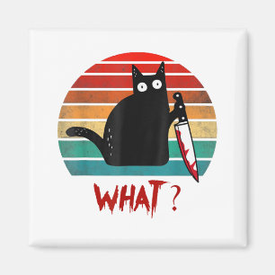 Vintage-Katze Was Lustige Schwarze Katze Mörderisc Magnet