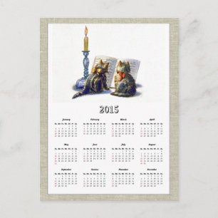 Vintage-Katzen 2015 Kalender II Feiertagspostkarte