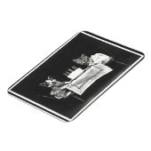 Vintage Katzen auf einer Geburtstagsparty Magnet (Linke Seite)