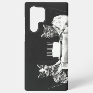 Vintage Katzen auf einer Geburtstagsparty Samsung Galaxy Hülle