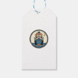 Vintage-Katzen auf Ozeandampfer-Schiff Kunst-Shirt Geschenkanhänger