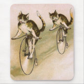 Vintage Katzen auf Rädern Mousepad (Vorne)