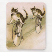 Vintage Katzen auf Rädern Mousepad (Vorne)