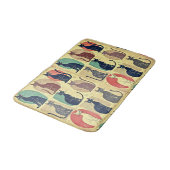 Vintage Katzen aus der Mitte des Jahrhunderts Badematte (Schrägansicht)