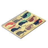 Vintage Katzen aus der Mitte des Jahrhunderts Notizblock (Linke Seite)