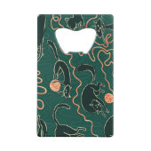 Vintage Katzen: Doodle Nahtloses Muster Geldbeutel Flaschenöffner (Rückseite)