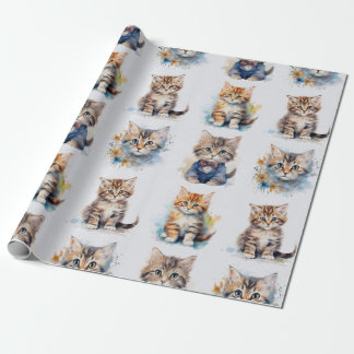 Vintage Katzen-Geschenkpapier. Geschenkpapier