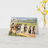 Vintage Katzen-Hochzeits-Tageshochzeits-Karte Karte (Gelbe Blume)