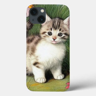 Vintage Katzen-Illustration mit roten Blume Case-Mate iPhone Hülle