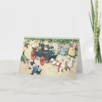 Vintage Katzen in der Ehe Hochzeitkarte