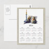 Vintage Katzen - Kalender 2014 II Postkarte (Vorne/Hinten)