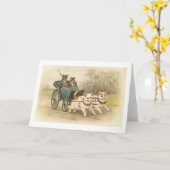Vintage Katzen Karte (Gelbe Blume)
