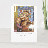 Vintage Katzen-Karte Karte (Rückseite)