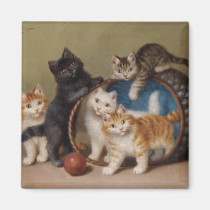Vintage Katzen Kätzchen Sophie Sperlich Der rote B Magnet